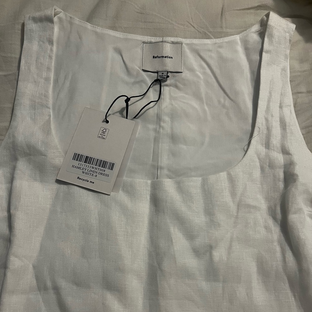 Reformation White Linen Dress - Picture 6 of 6